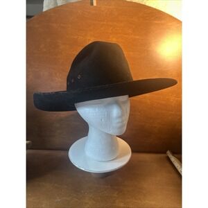 VINTAGE SILVER SPUR B BAR H 7.5 BLACK WOOL QUARTER HORSE 100% PREMIUM WOOL HAT